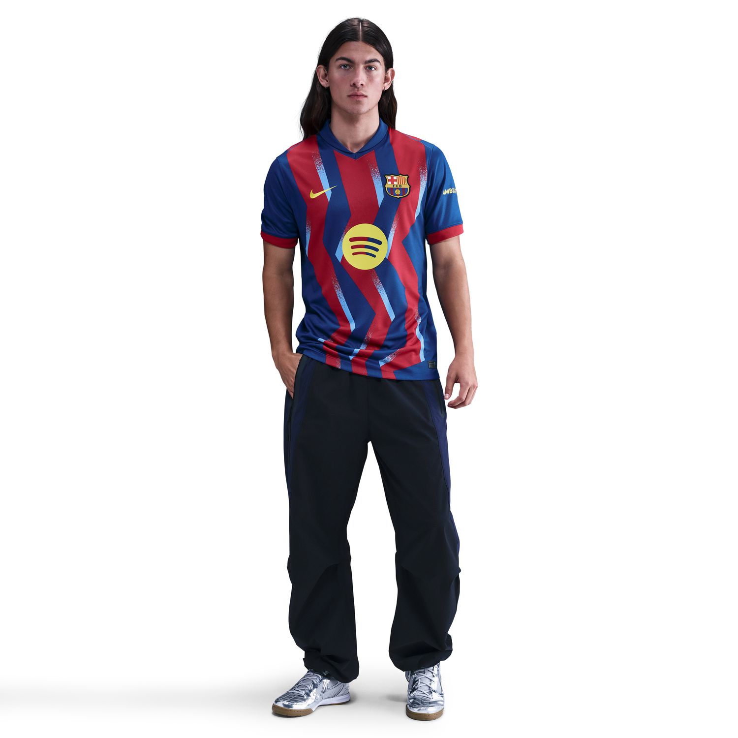 T-shirt de Homem FC Barcelona 2025-2026 Dri-Fit Stadium SE Azul / Vermelho-3