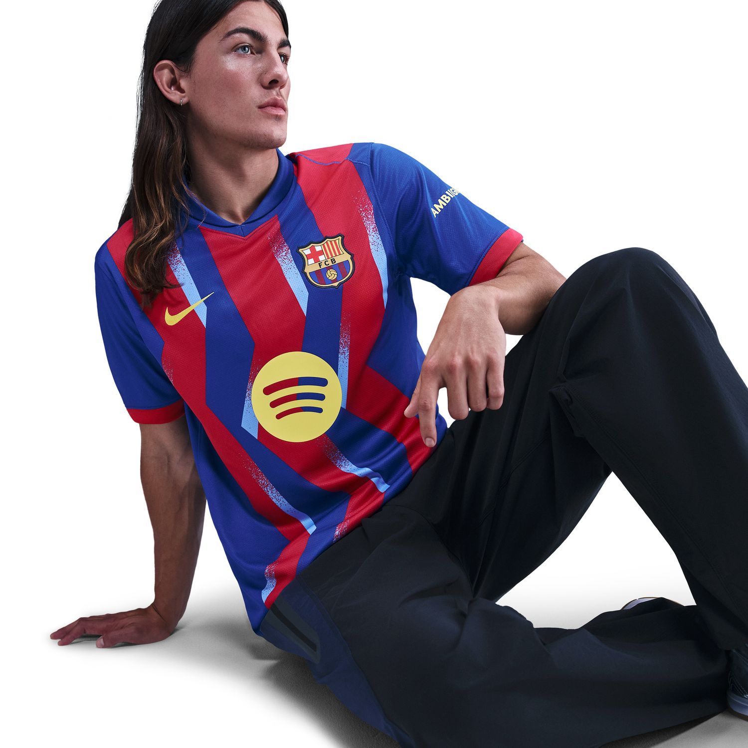 T-shirt de Homem FC Barcelona 2025-2026 Dri-Fit Stadium SE Azul / Vermelho-6