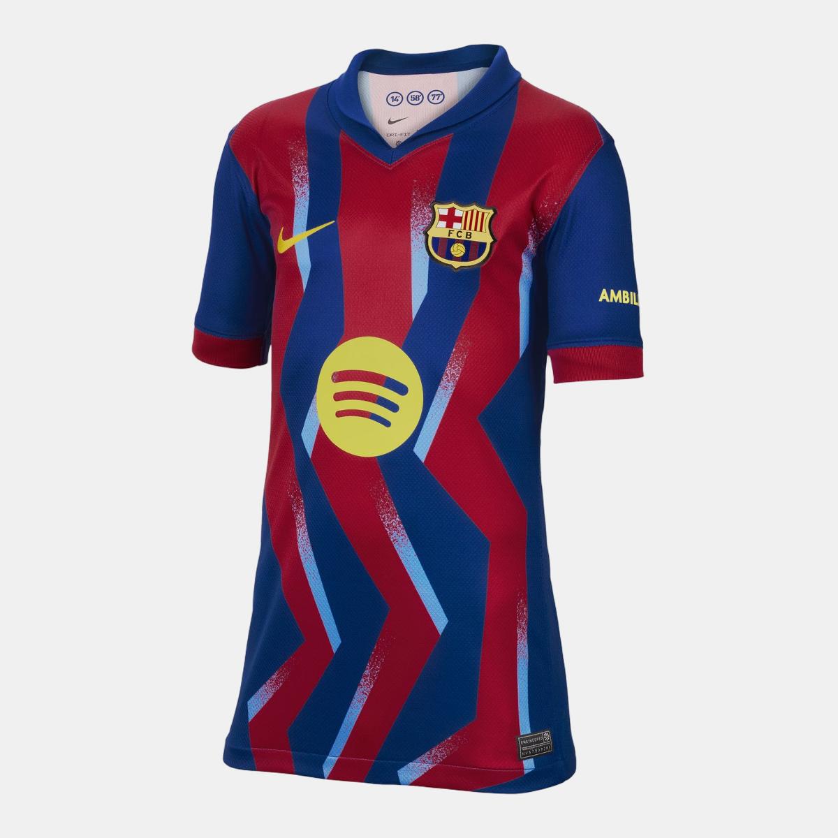 T-shirt de Criança FC Barcelona 2025-2026 Dri-Fit Stadium SE Azul / Amarelo-4
