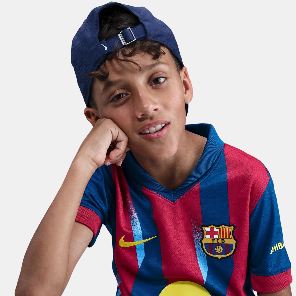 T-shirt de Criança FC Barcelona 2025-2026 Dri-Fit Stadium SE Azul / Amarelo-8
