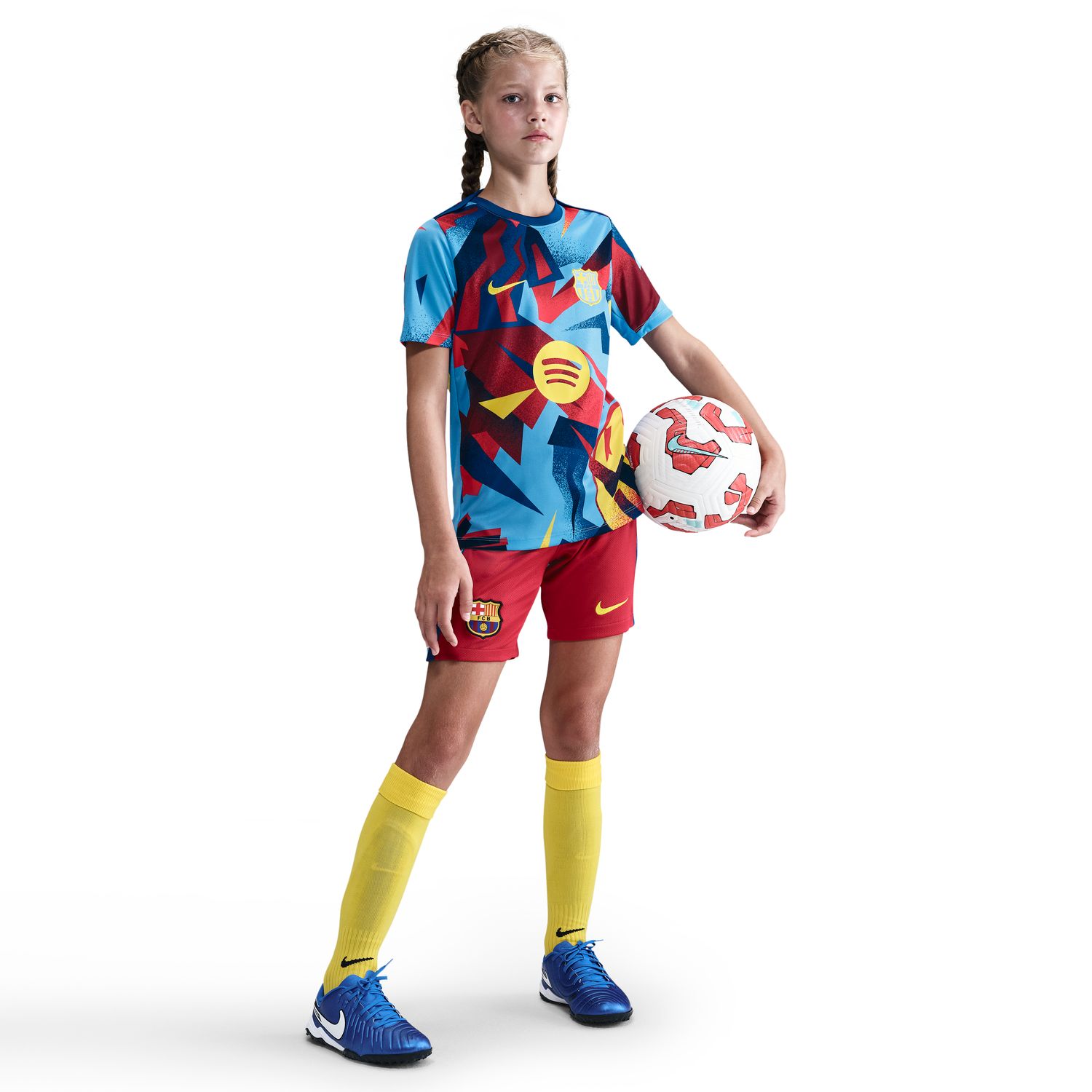 T-shirt de Criança FC Barcelona 2025-2026 Academy Pro SE Azul / Amarelo-3