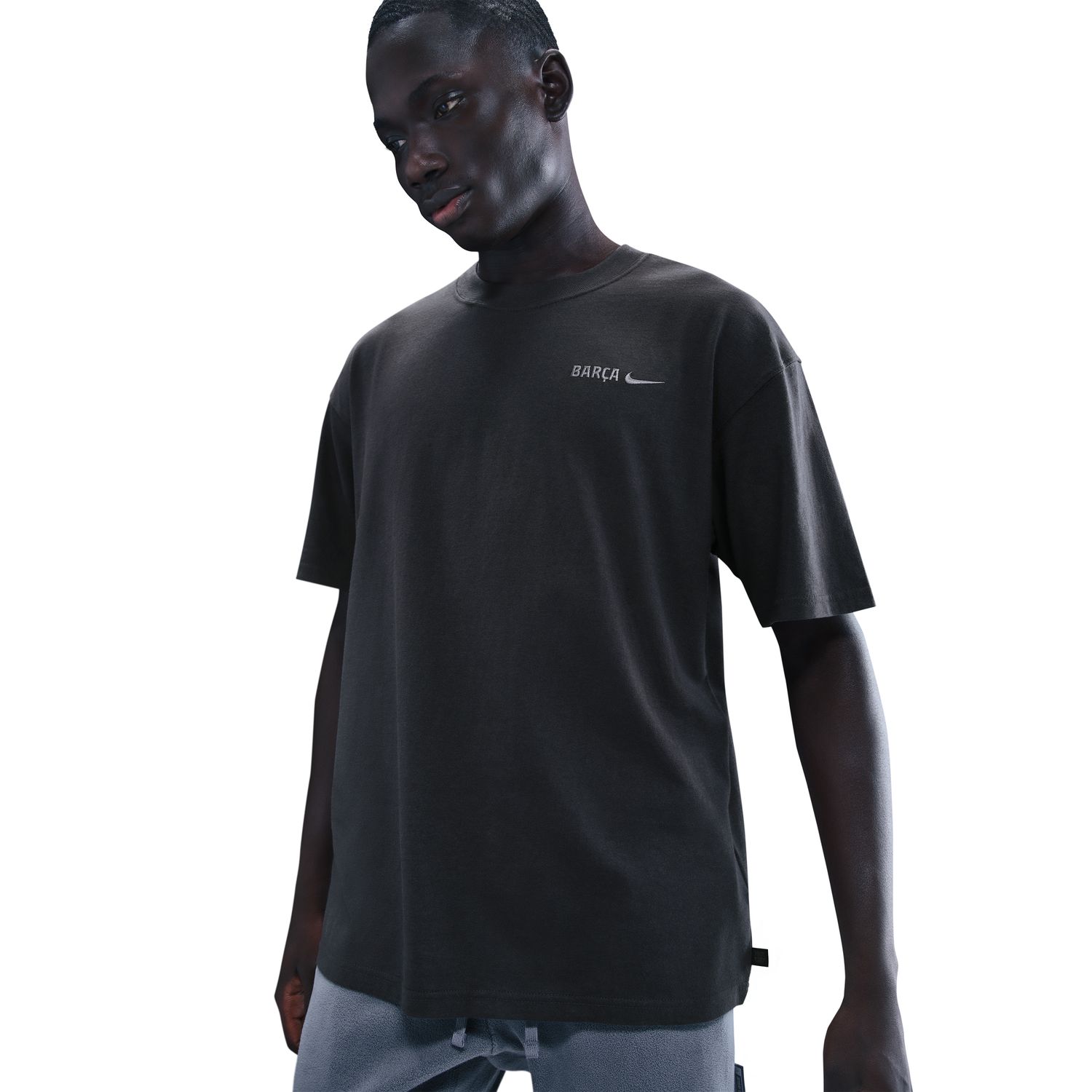 T-shirt de Homem FC Barcelona 2025-2026 Cinzento-1