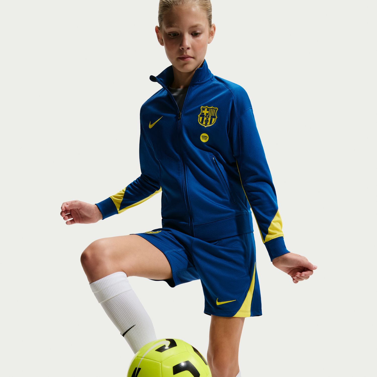 Calções de Criança FC Barcelona 2025-2026 Strike SE Azul-5
