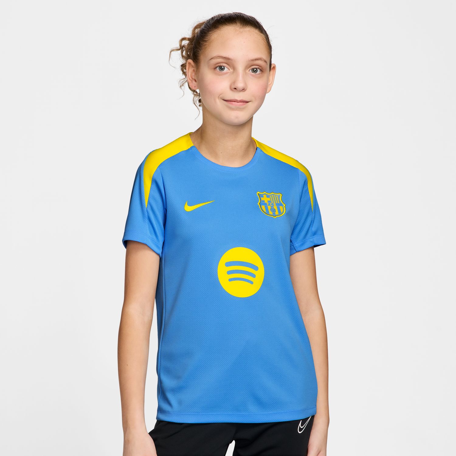 T-shirt de Criança FC Barcelona 2025-2026 Dri-FIT Strike Azul-1