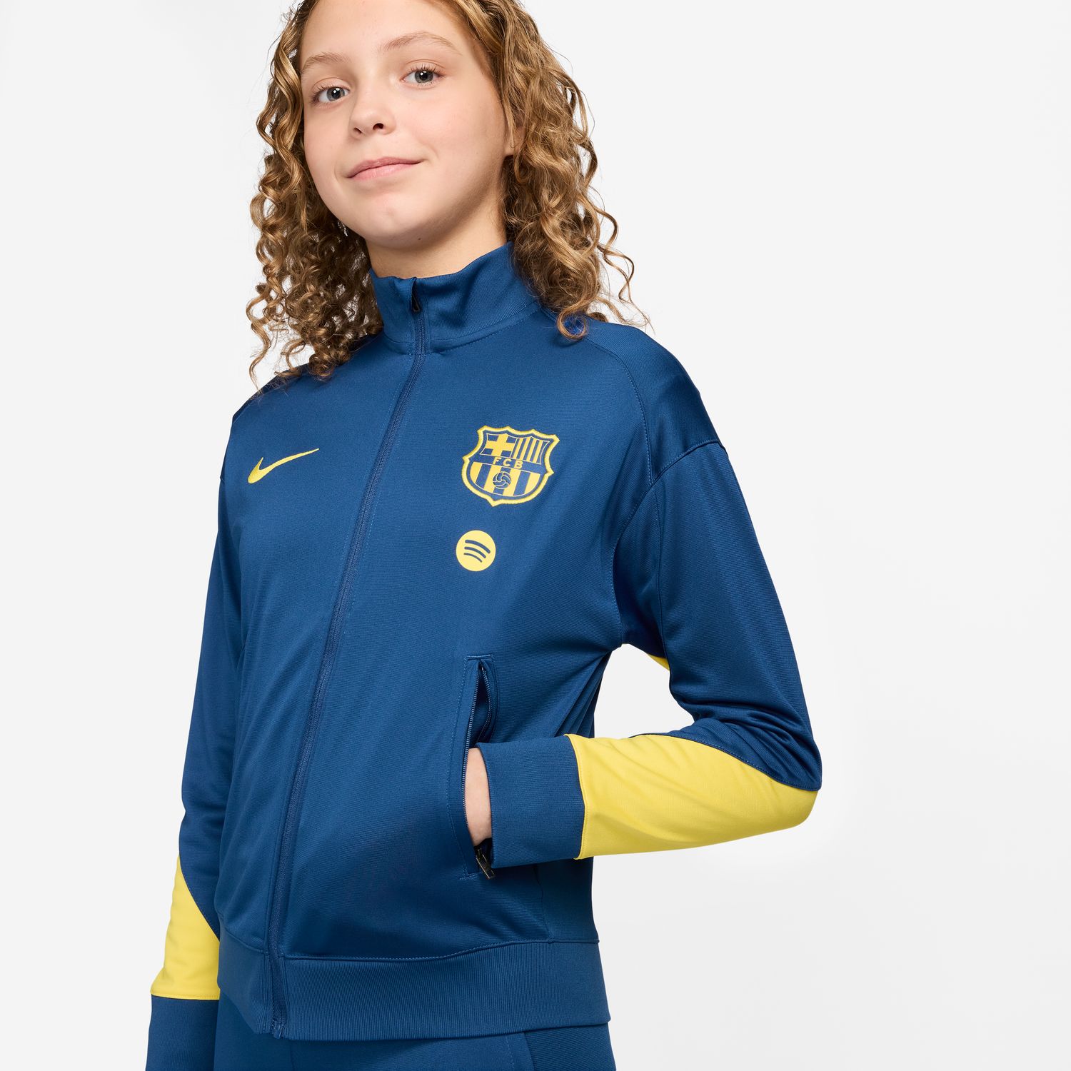 Fato de Treino de Criança FC Barcelona 2025-2026 Strike Fourth Azul-1