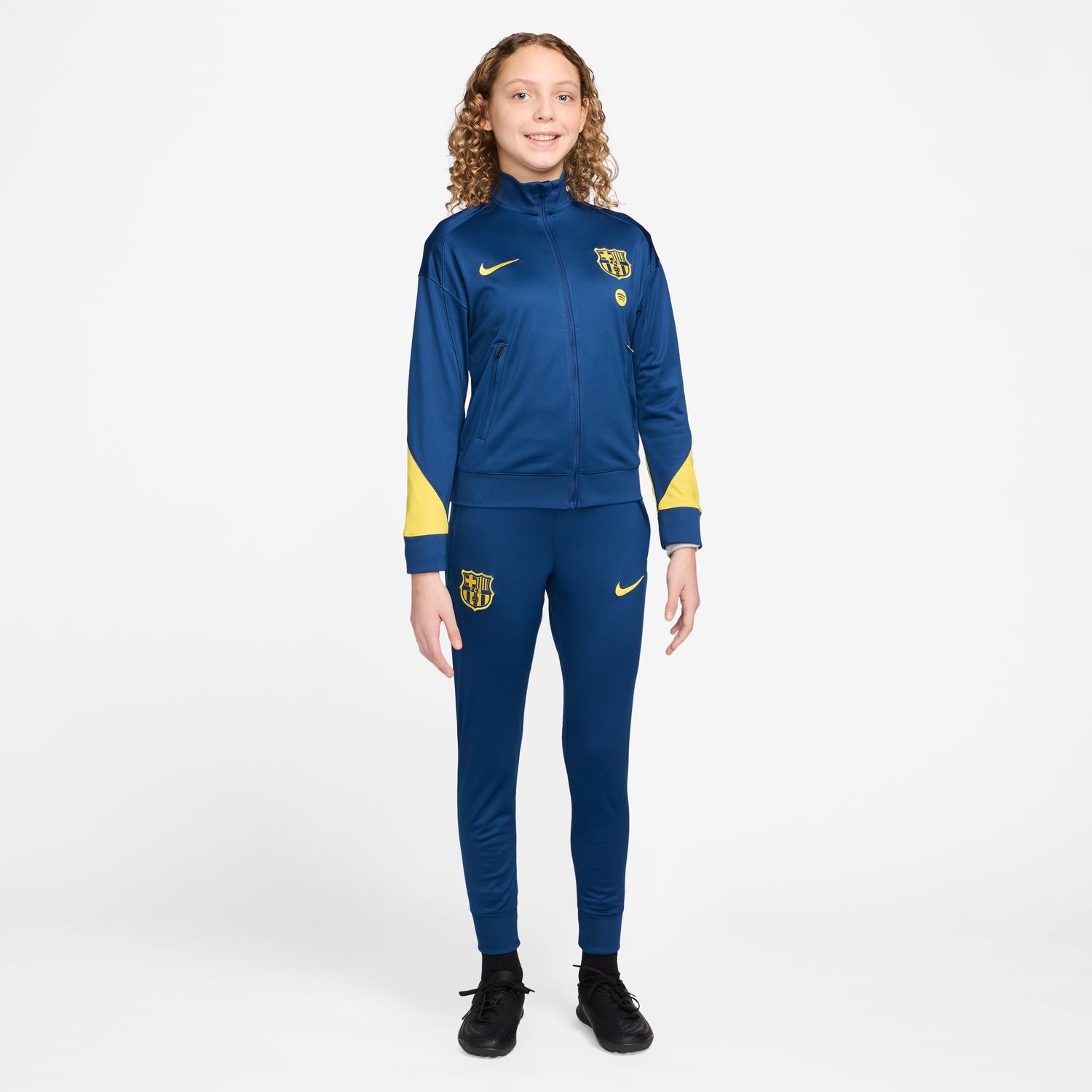 Fato de Treino de Criança FC Barcelona 2025-2026 Strike Fourth Azul-3