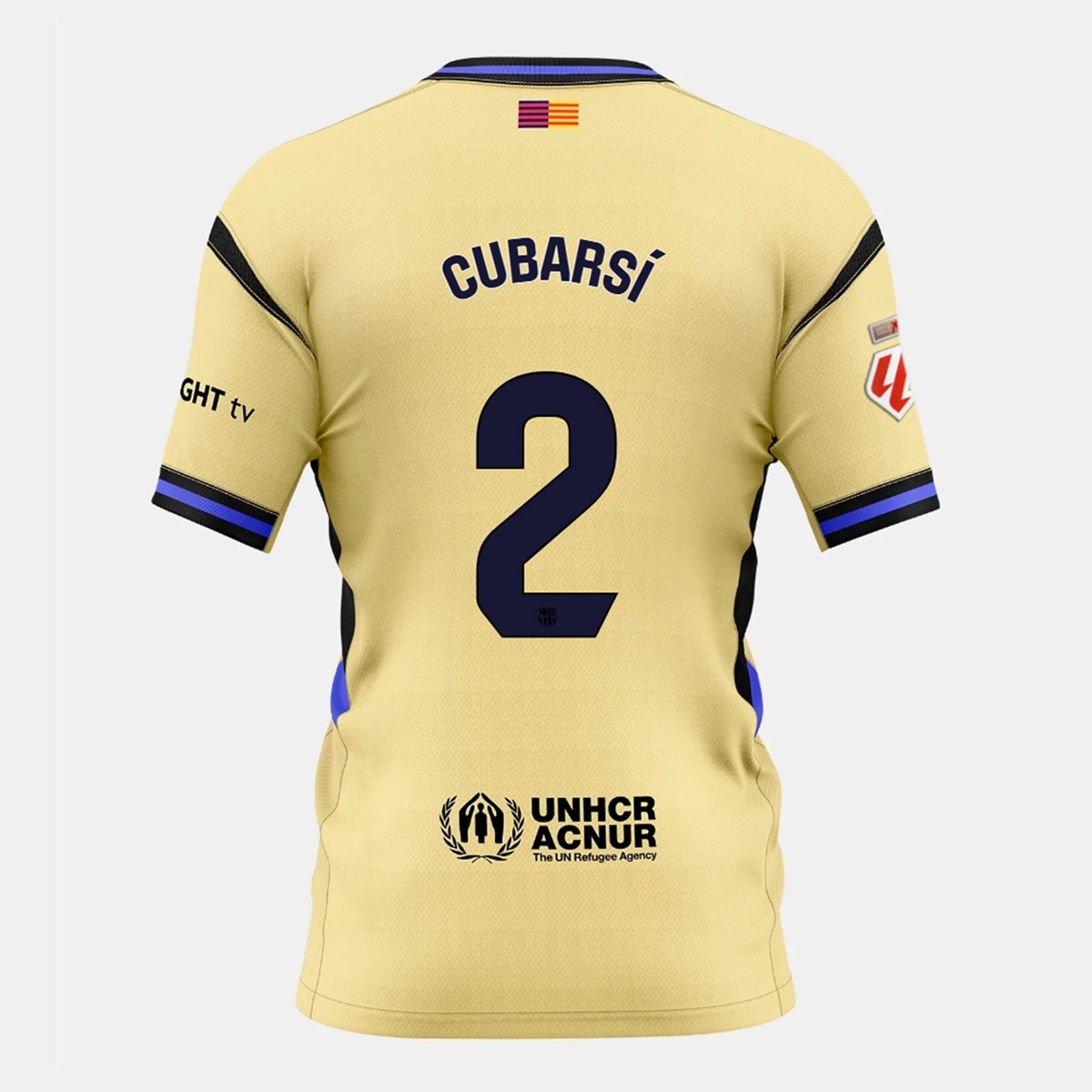 T-shirt de Criança 2.º Equipamento FC Barcelona 2025-2026 Cubarsí 2 Stadium Dourado-1