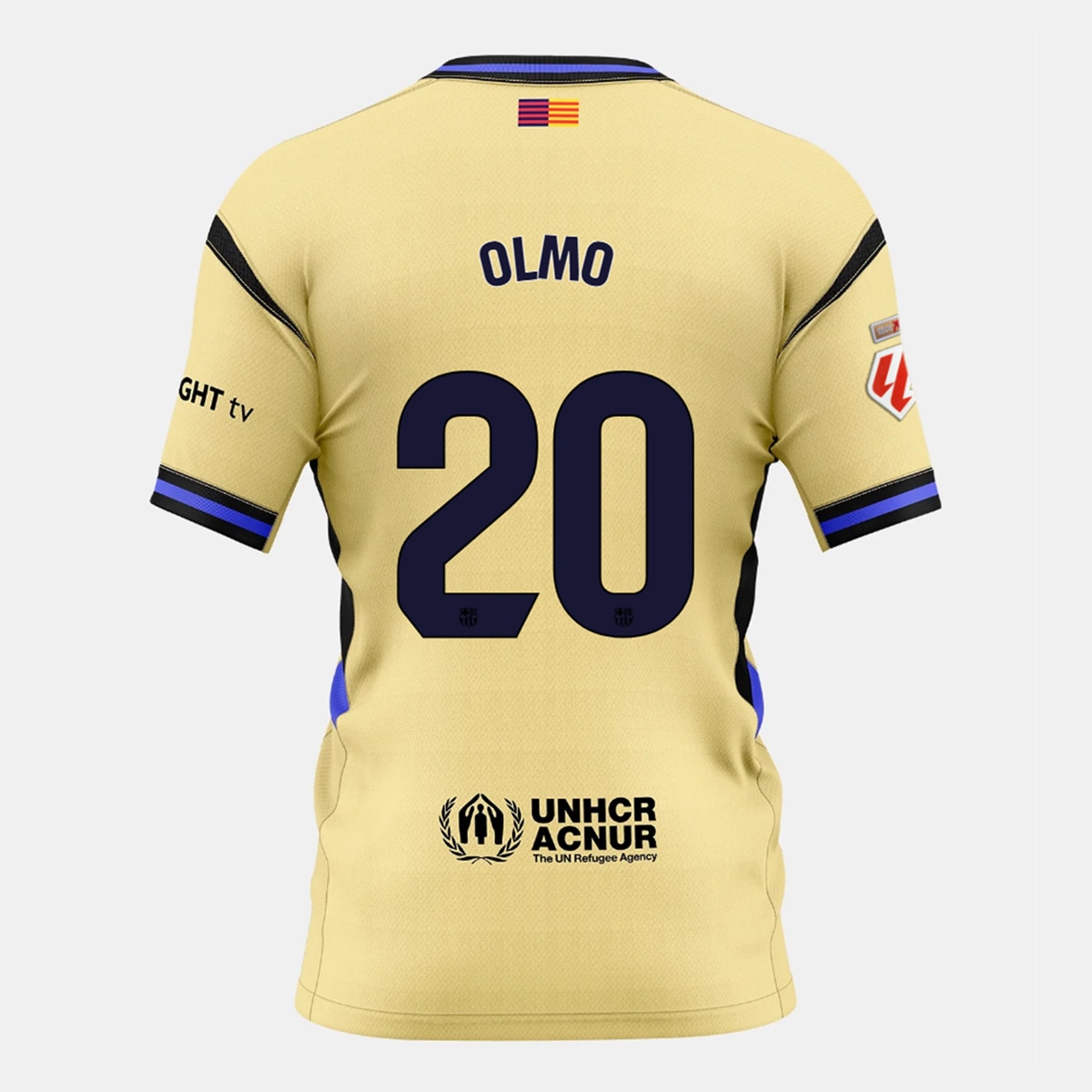 T-shirt de Homem 2.º Equipamento FC Barcelona 2025-2026 Olmo 20 Stadium Dourado-1
