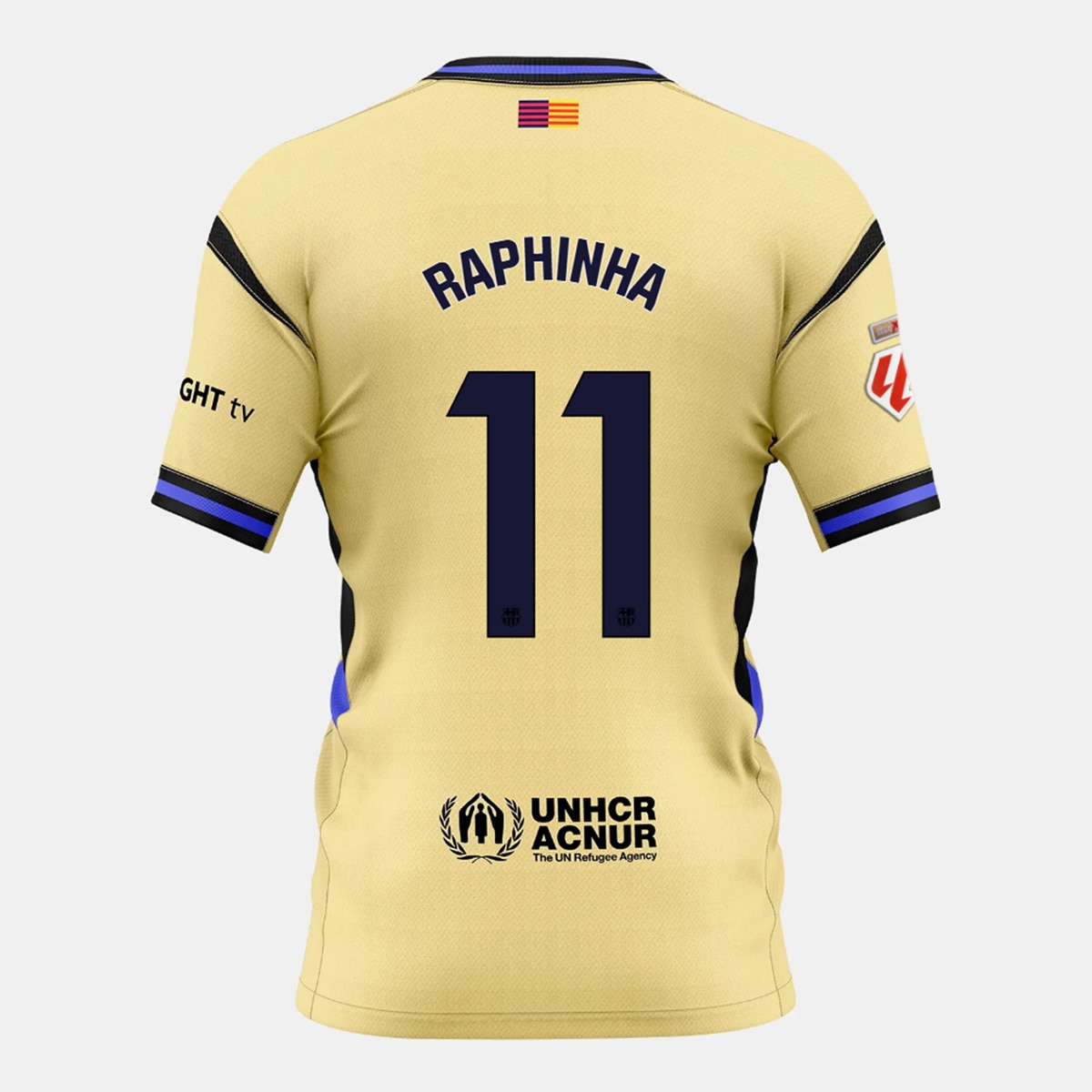 Imagem 0 de T-shirt de Criança 2.º Equipamento FC Barcelona 2025-2026 Raphinha 11 Stadium