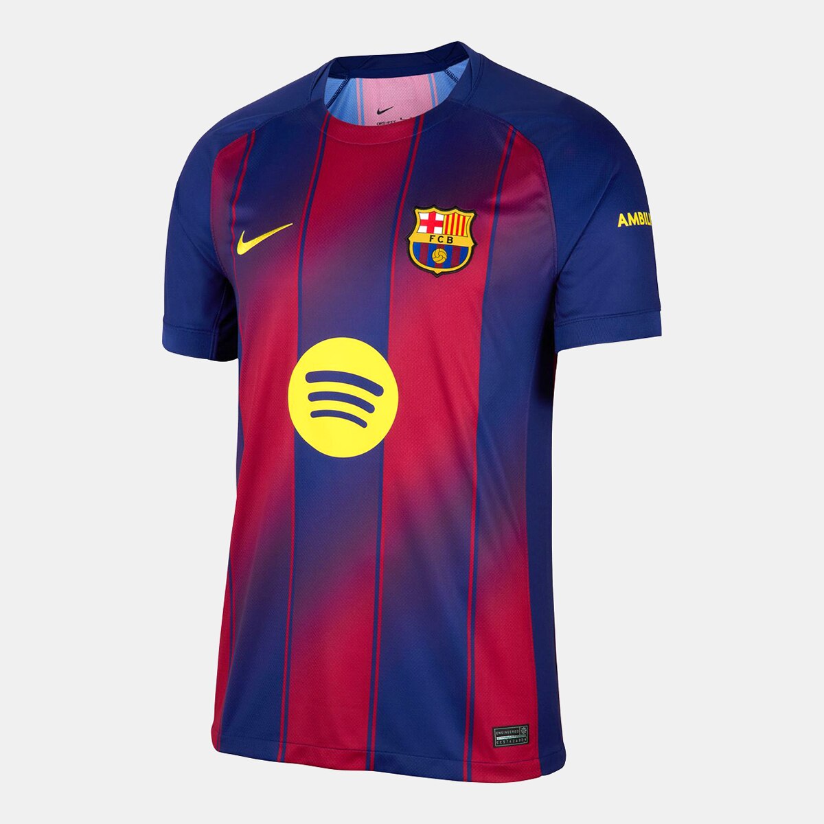 T-shirt de Homem 1.º Equipamento FC Barcelona 2025-2026 Raphinha 11 Stadium Azul / Vermelho-2