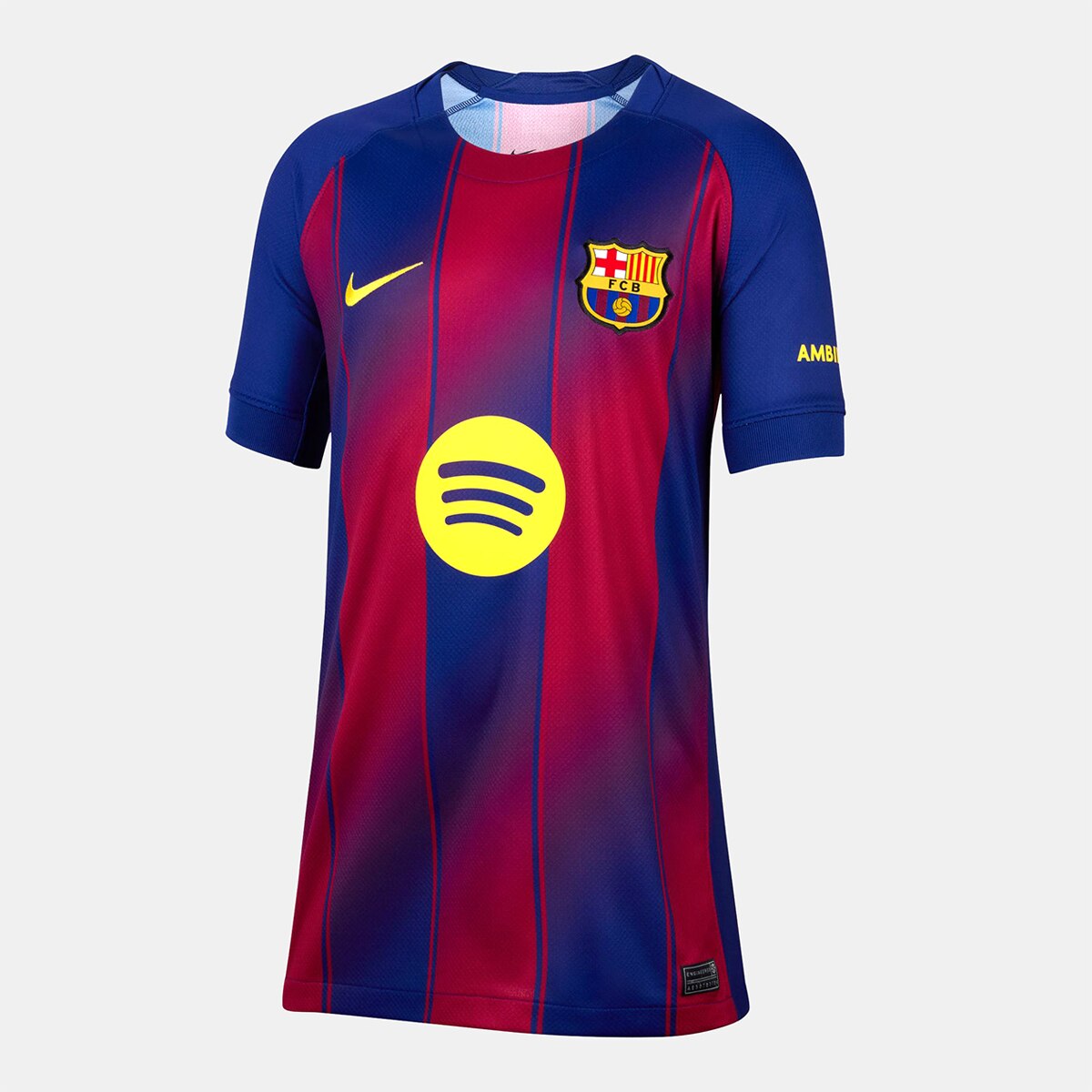 T-shirt de Criança 1.º Equipamento FC Barcelona 2025-2026 Lewandowski 9 Stadium Azul / Vermelho-2