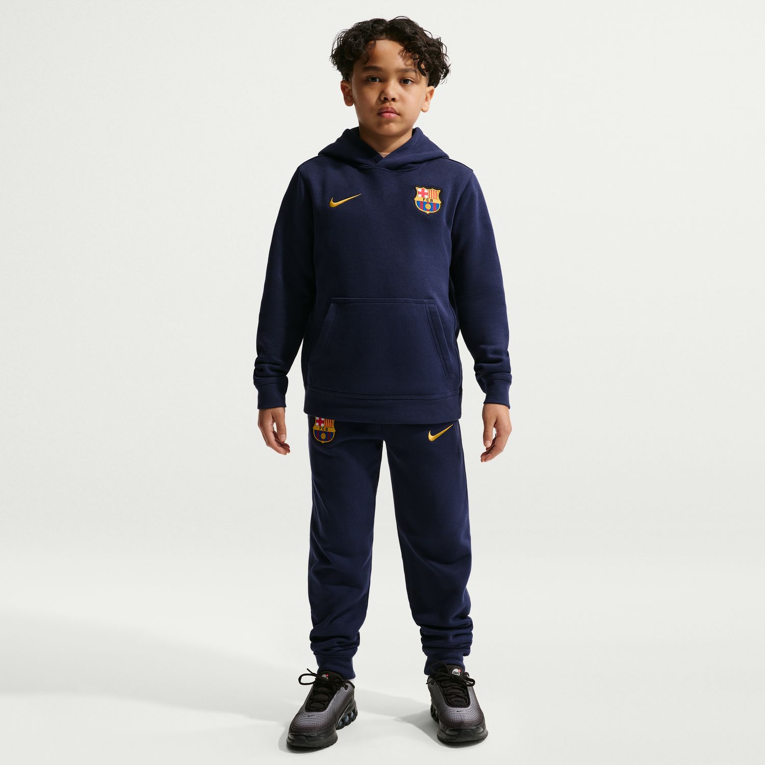 Sweatshirt de Criança FC Barcelona 2026-2027 Stadium Club Azul-escuro-2