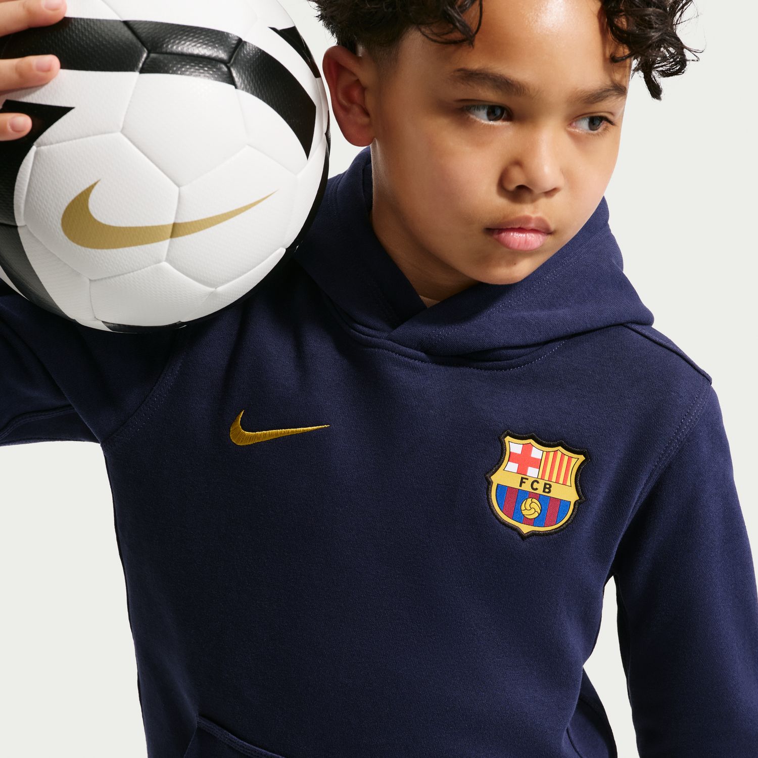Sweatshirt de Criança FC Barcelona 2026-2027 Stadium Club Azul-escuro-4