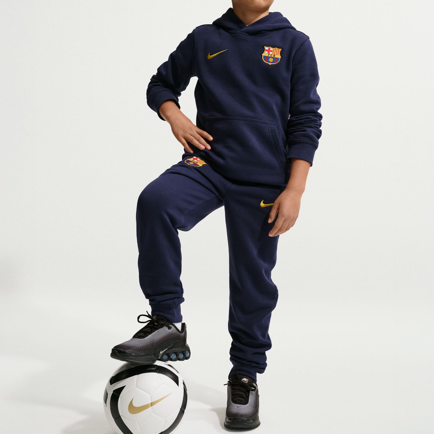 Calças de Criança FC Barcelona 2026-2027 Stadium Club Azul-escuro-5