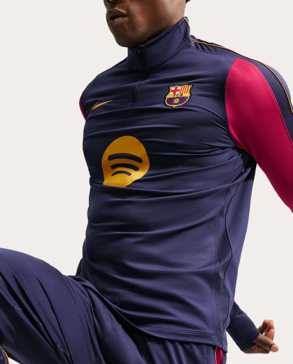 T-shirt de Homem FC Barcelona 2026-2027 Stadium Dri-FIT Strike Drill Top Azul-escuro-3