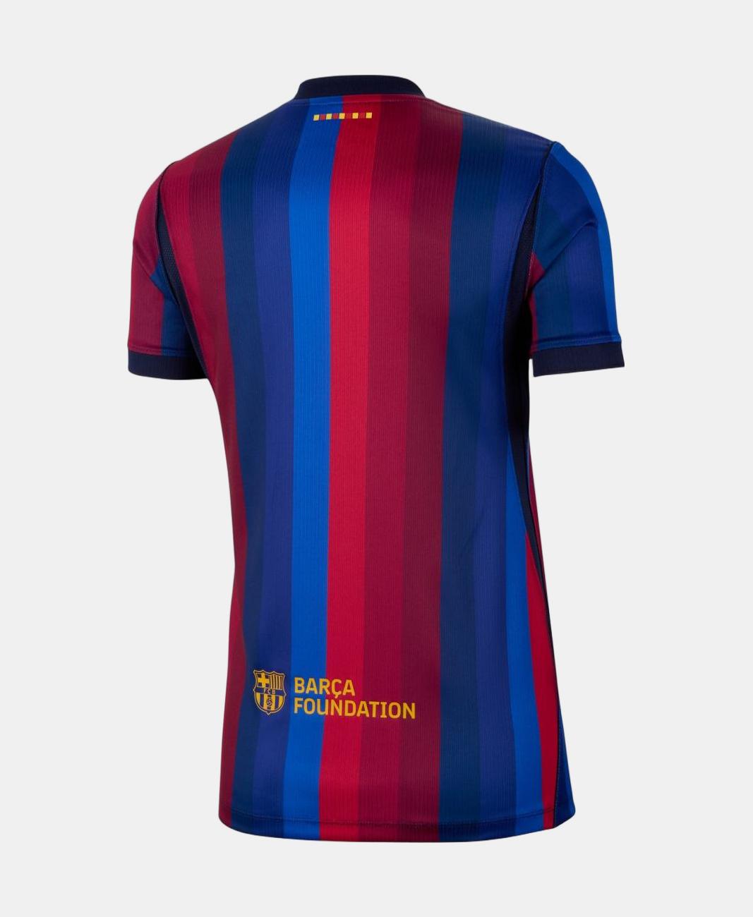 T-shirt de Mulher 1.º Equipamento FC Barcelona 2026-2027 Stadium Stadium Azul / Grená-3