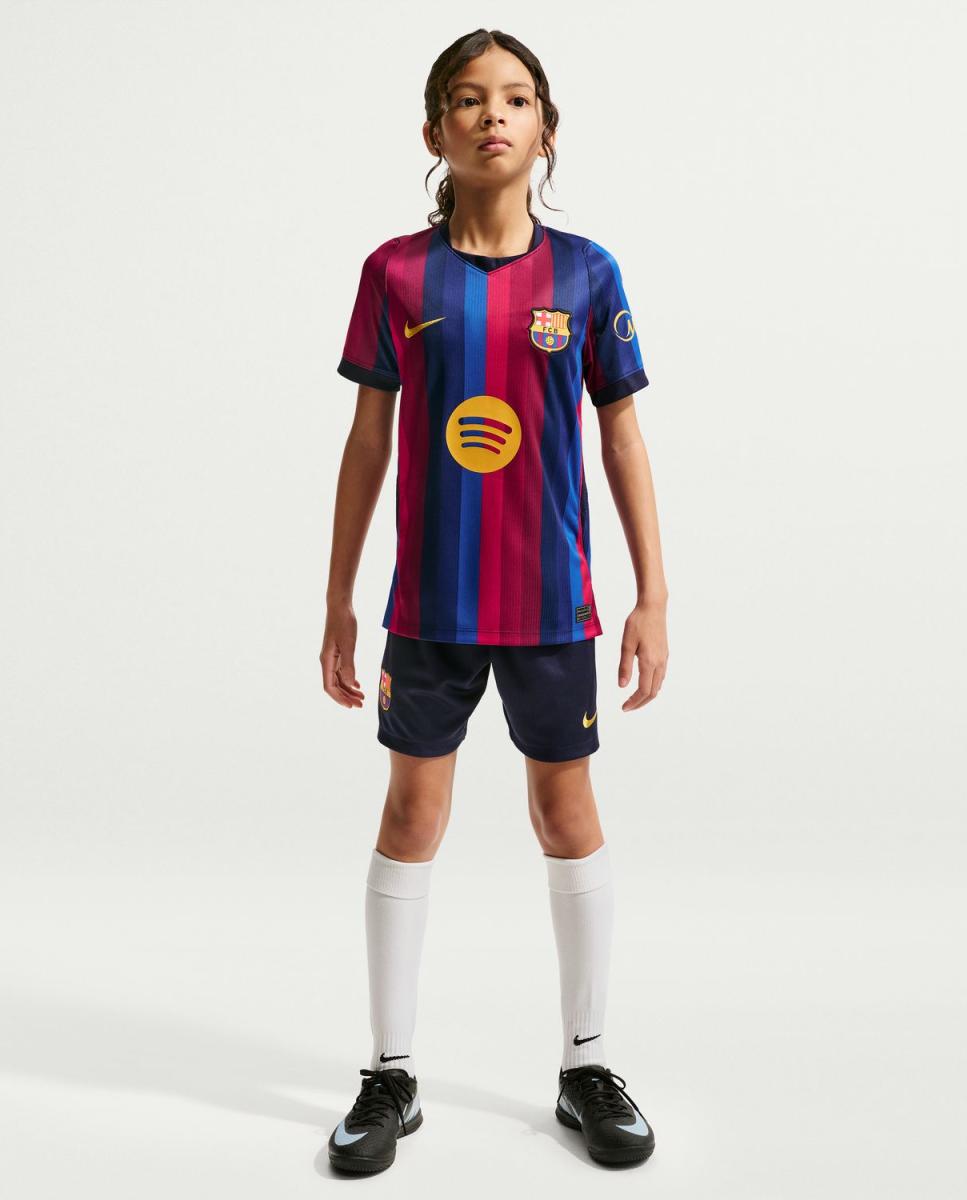 T-shirt de Criança 1.º Equipamento FC Barcelona 2026-2027 Stadium Stadium Azul / Grená-2