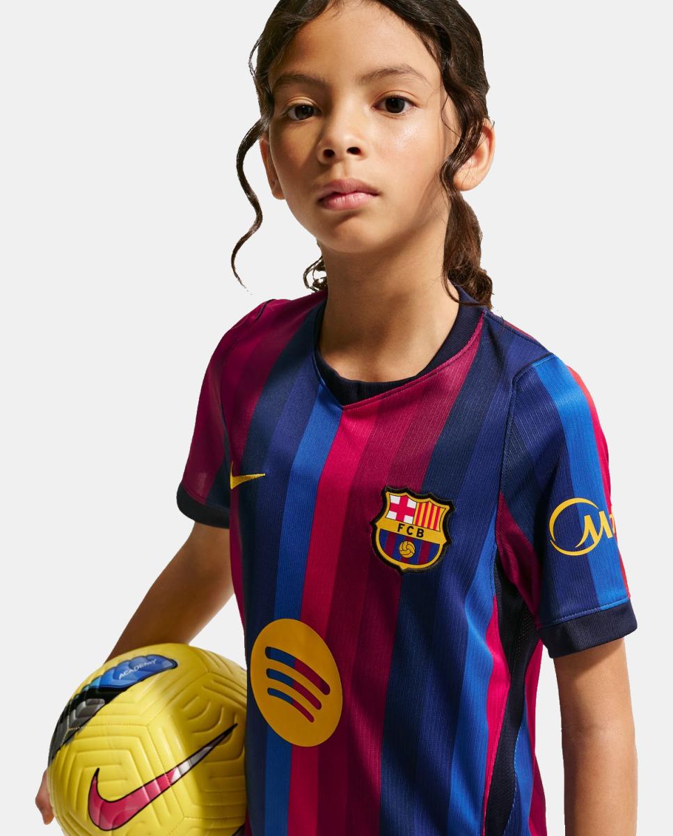 T-shirt de Criança 1.º Equipamento FC Barcelona 2026-2027 Stadium Stadium Azul / Grená-4