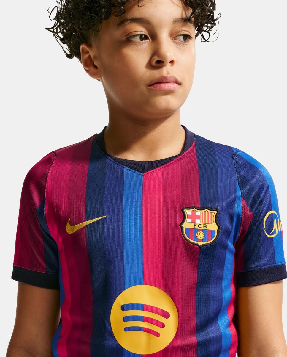 T-shirt de Criança 1.º Equipamento FC Barcelona 2026-2027 Stadium Stadium Azul / Grená-5