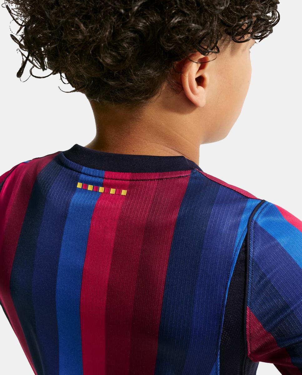 T-shirt de Criança 1.º Equipamento FC Barcelona 2026-2027 Stadium Stadium Azul / Grená-6