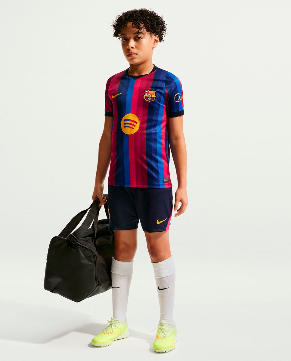 T-shirt de Criança 1.º Equipamento FC Barcelona 2026-2027 Stadium Stadium Azul / Grená-10