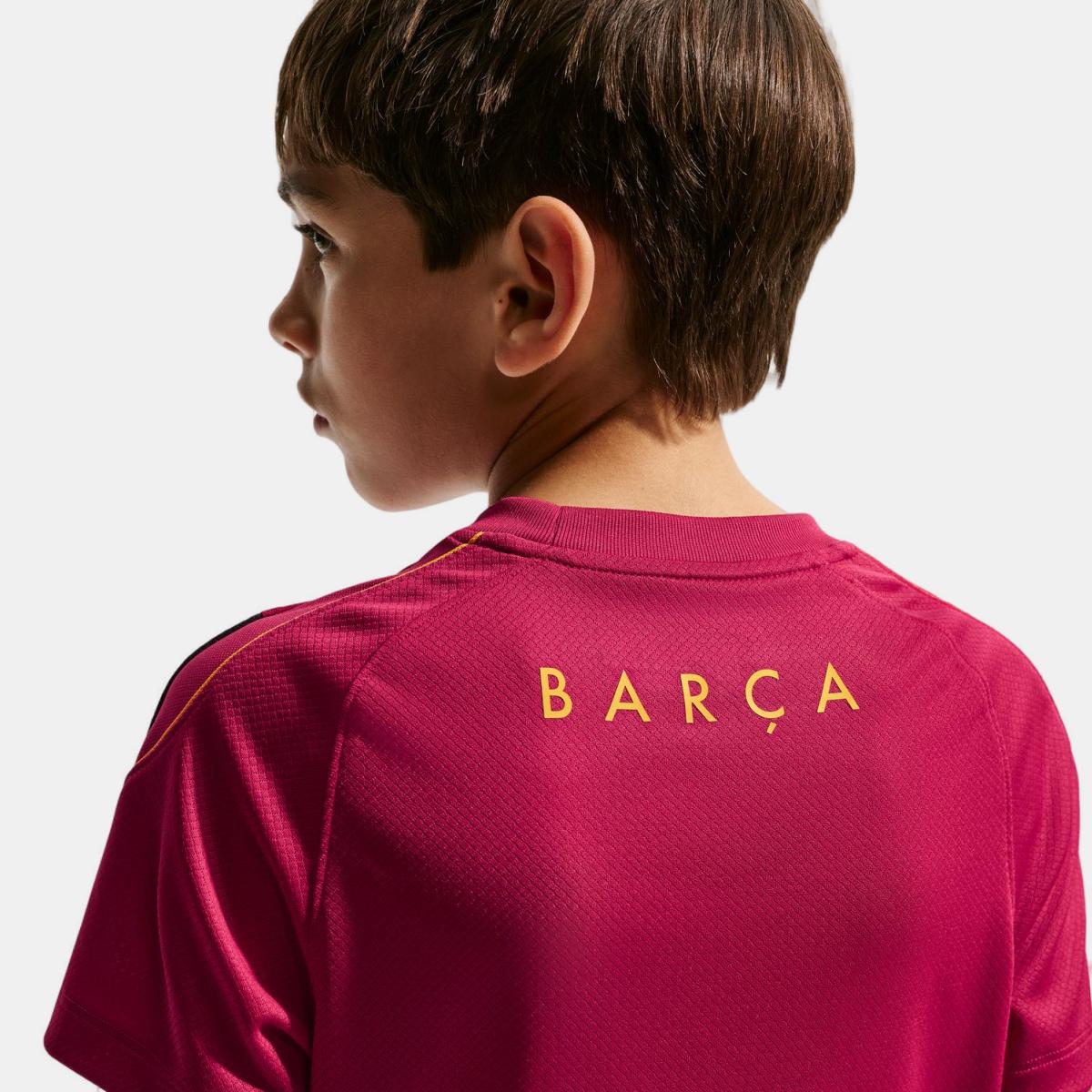 T-shirt de Criança FC Barcelona 2026-2027 Stadium Dri-FIT Strike Top Vermelho-3