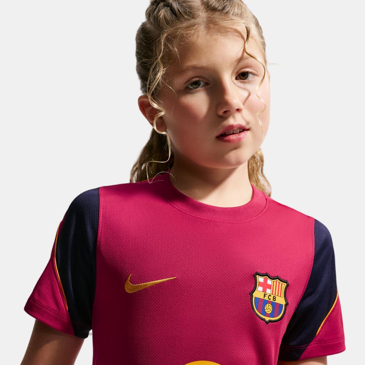 T-shirt de Criança FC Barcelona 2026-2027 Stadium Dri-FIT Strike Top Vermelho-6