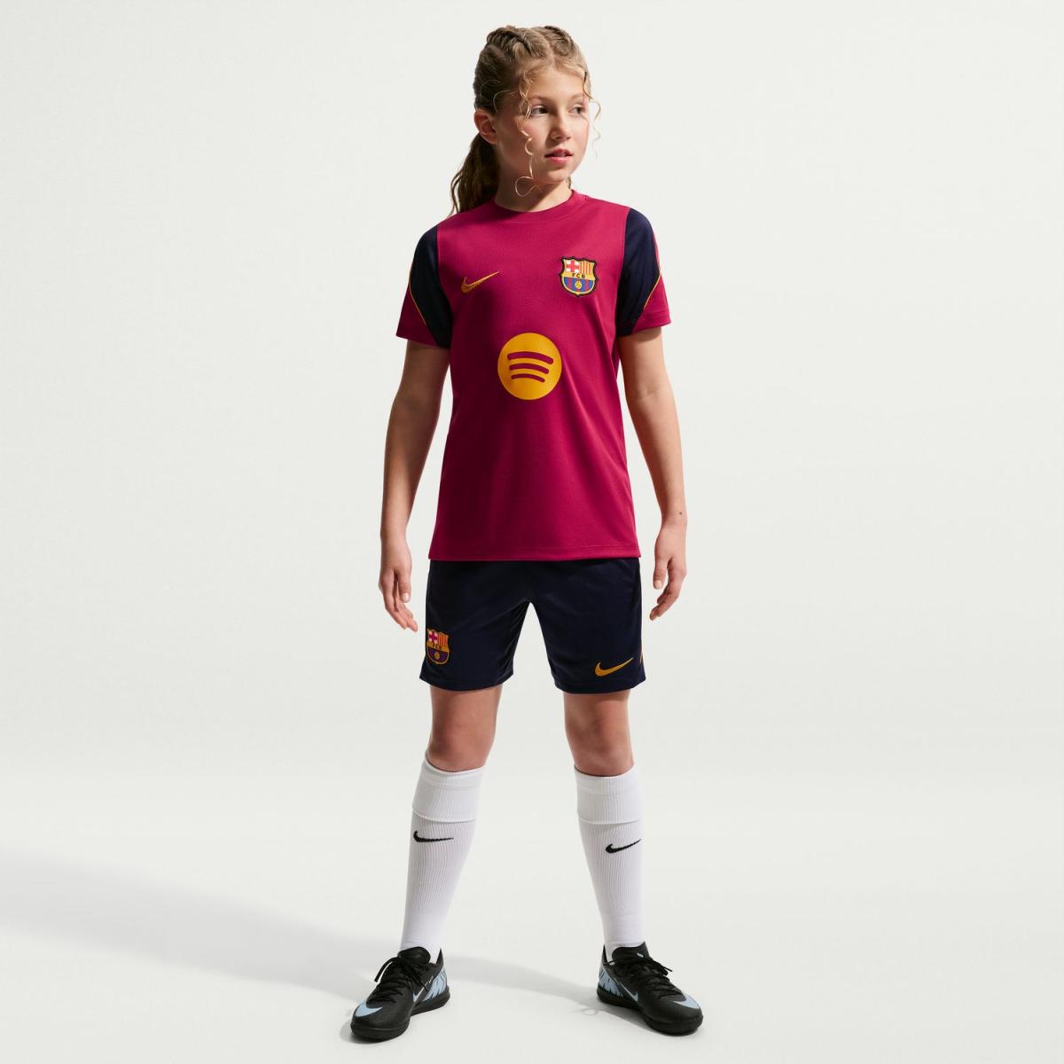 T-shirt de Criança FC Barcelona 2026-2027 Stadium Dri-FIT Strike Top Vermelho-7