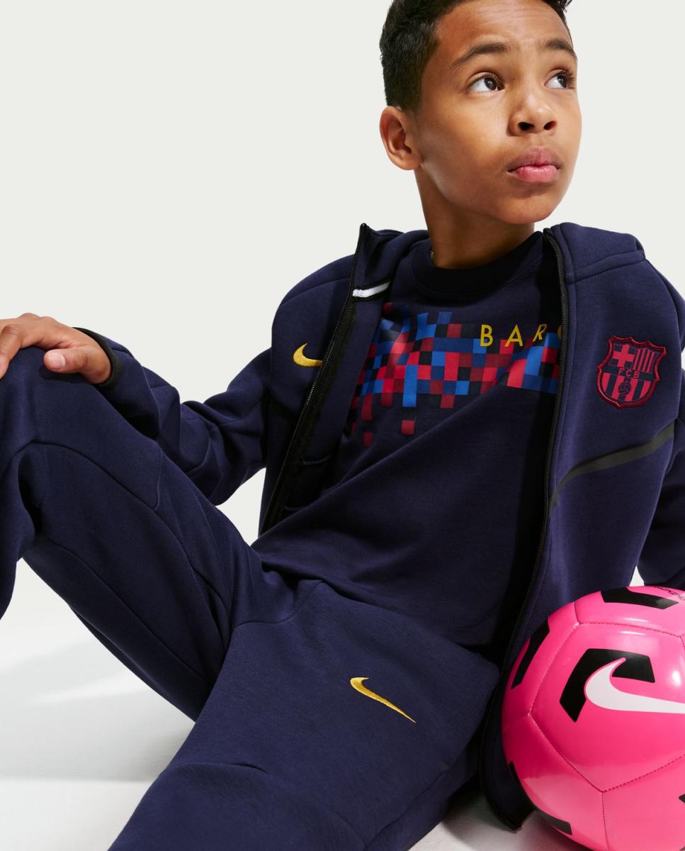 Calças de Criança Tech Fleece FC Barcelona 2026-2027 Azul-5