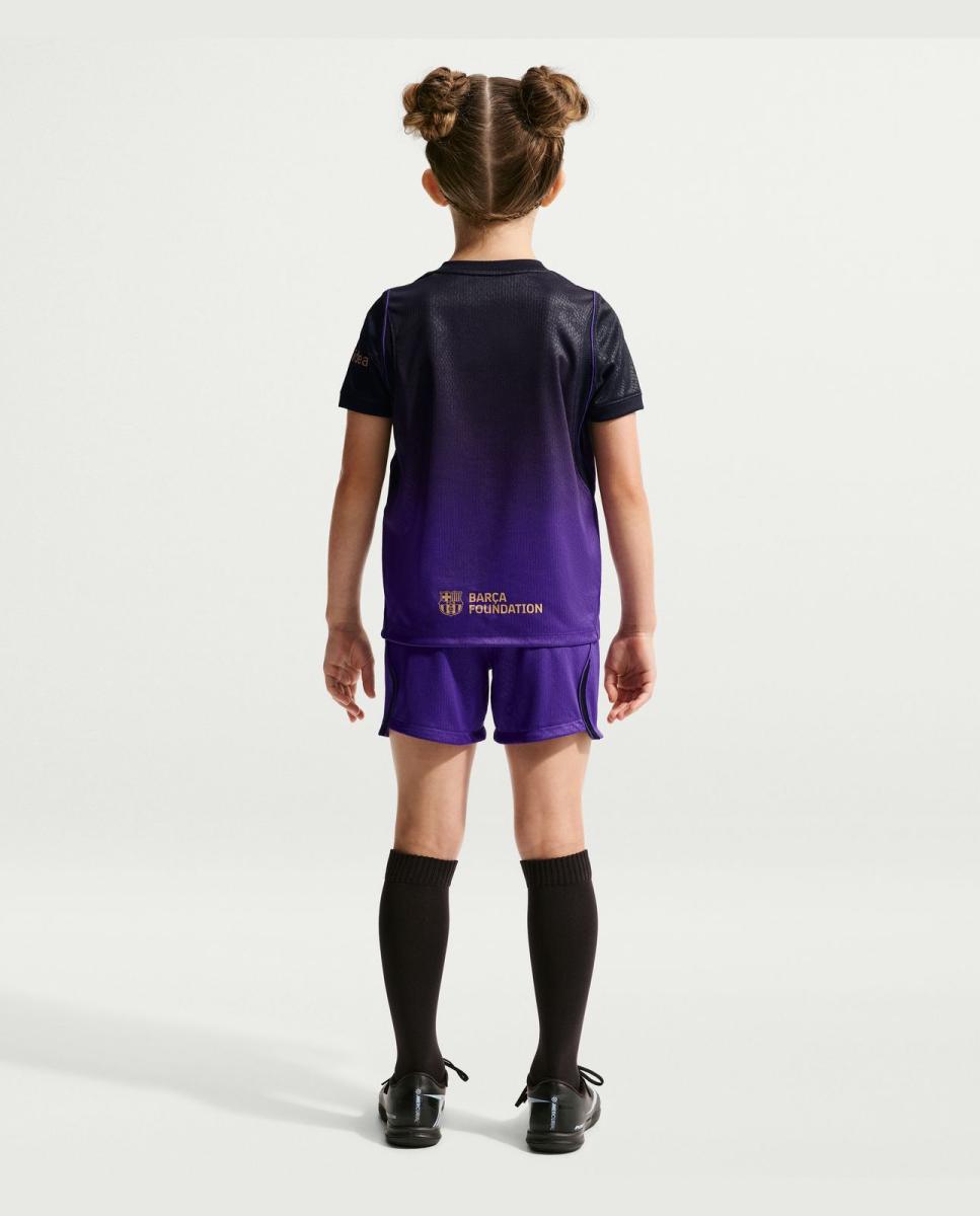 Conjunto de Criança 2.º Equipamento FC Barcelona 2026-2027 Roxo-2