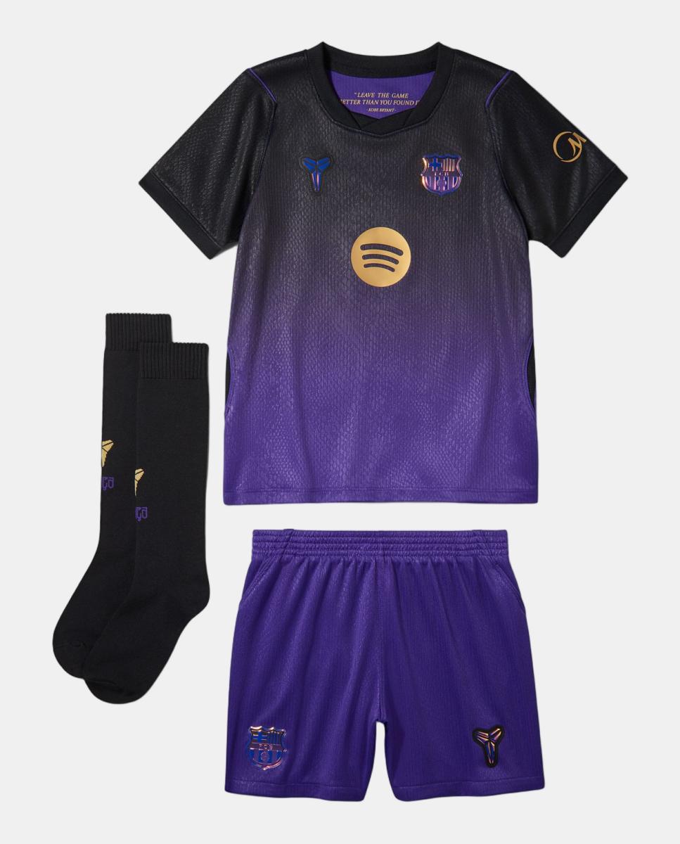 Conjunto de Criança 2.º Equipamento FC Barcelona 2026-2027 Roxo-9