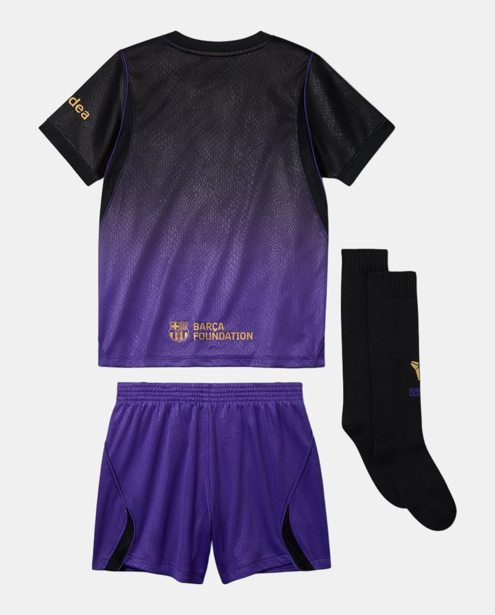 Conjunto de Criança 2.º Equipamento FC Barcelona 2026-2027 Roxo-10