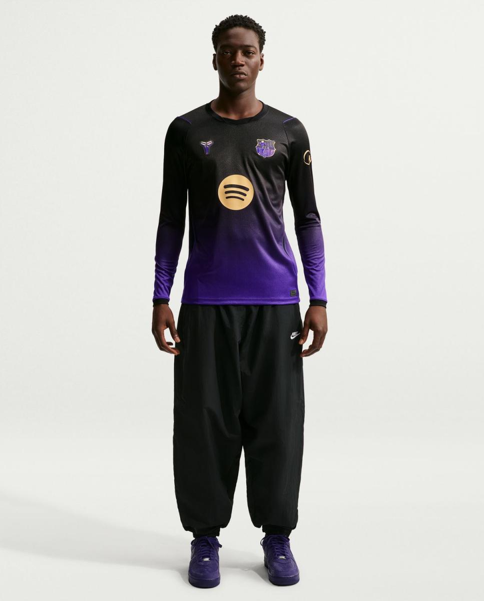 T-shirt de Homem 2.º Equipamento FC Barcelona 2026-2027 Stadium LS Roxo-4