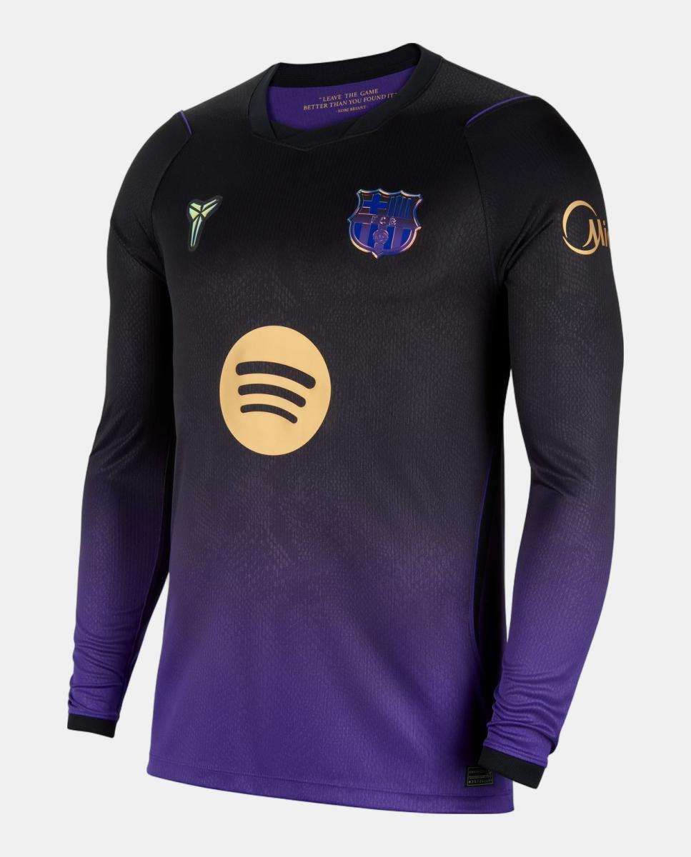 T-shirt de Homem 2.º Equipamento FC Barcelona 2026-2027 Stadium LS Roxo-6