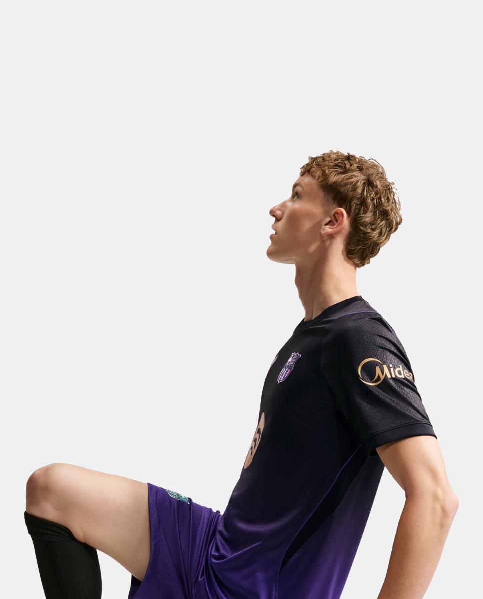T-shirt de Homem 2.º Equipamento FC Barcelona 2026-2027 Roxo-2