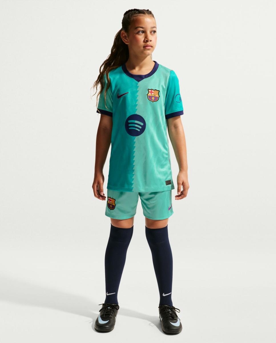 T-shirt de Criança 3.º Equipamento FC Barcelona 2026-2027 Verde-2