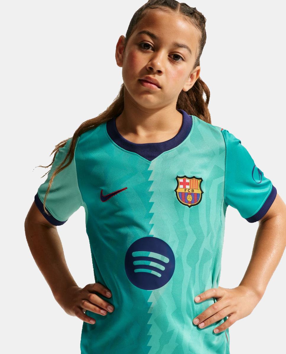 T-shirt de Criança 3.º Equipamento FC Barcelona 2026-2027 Verde-5