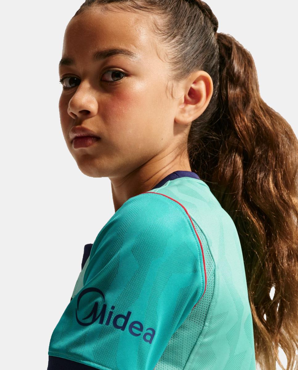 T-shirt de Criança 3.º Equipamento FC Barcelona 2026-2027 Verde-9