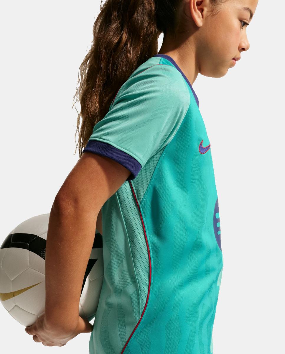 T-shirt de Criança 3.º Equipamento FC Barcelona 2026-2027 Verde-10