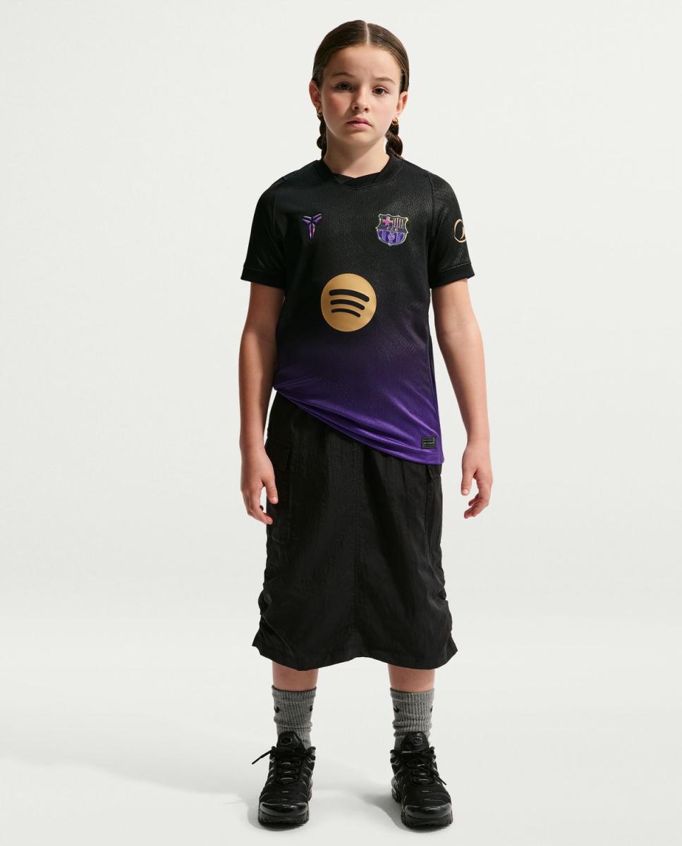 T-shirt de Criança 2.º Equipamento FC Barcelona 2026-2027 Roxo-2