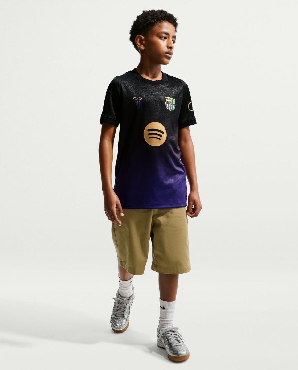 T-shirt de Criança 2.º Equipamento FC Barcelona 2026-2027 Roxo-3