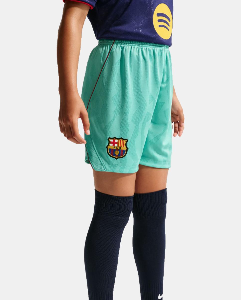 Calções de Criança 3.º Equipamento FC Barcelona 2026-2027 Verde-5