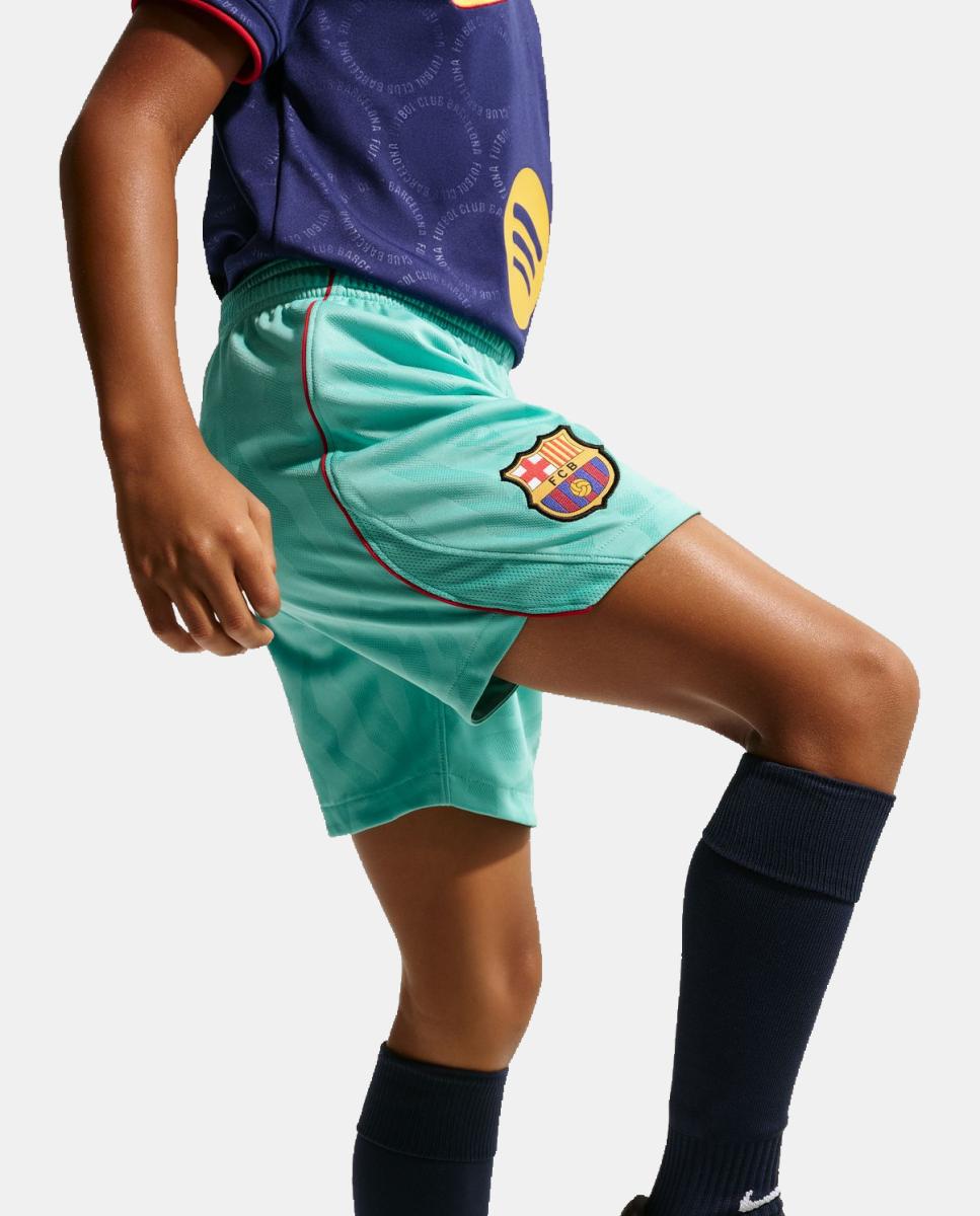 Calções de Criança 3.º Equipamento FC Barcelona 2026-2027 Verde-6