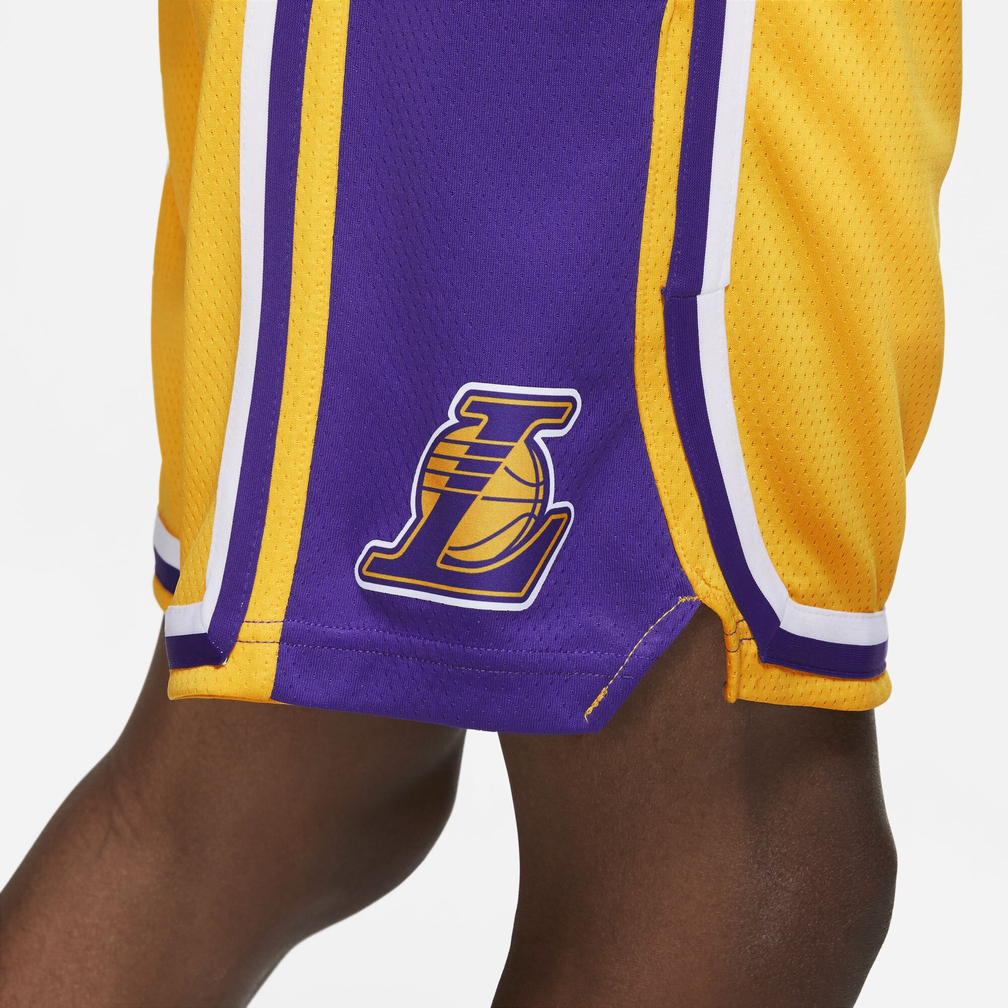 Bermudas de homem Los Angeles Lakers 2018-2019 Icon Edition Nike Amarelo-6