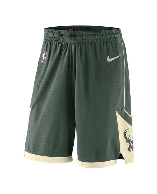 Calções de homem Milwaukee Bucks 2019-2020 Icon Edition Nike Verde-1