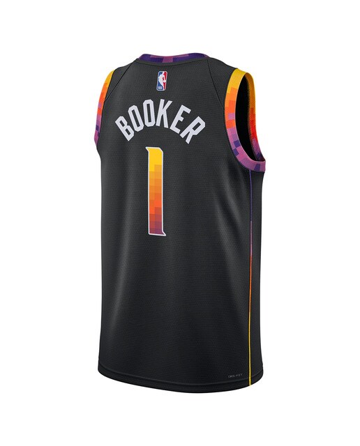 T-shirt de Homem Phoenix Suns Devin Booker 2023-2024 Preto-2