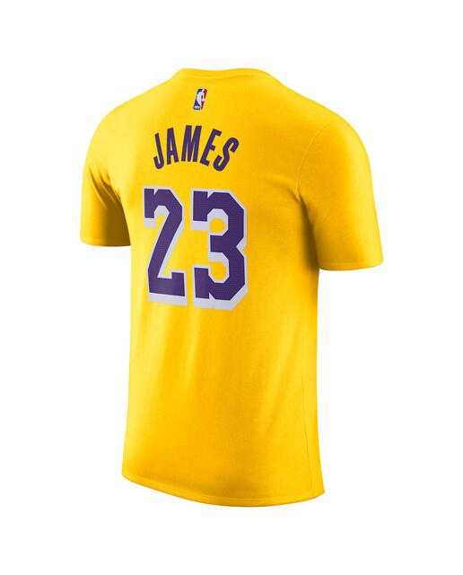 T-shirt de Homem Los Angeles Lakers Amarelo-4