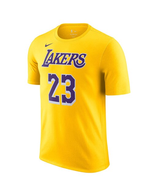 T-shirt de Homem Los Angeles Lakers Amarelo-5