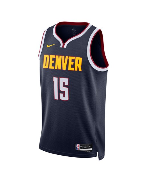 T-shirt de Homem Denver Nuggets Jokic Icon Edition 2022-2023 Azul-marinho-1