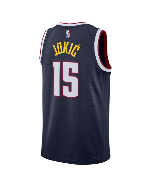 T-shirt de Homem Denver Nuggets Jokic Icon Edition 2022-2023 Azul-marinho-2